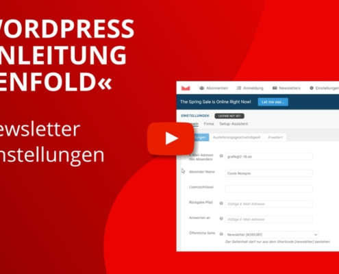 WordPress Enfold Newsletter Einstellungen