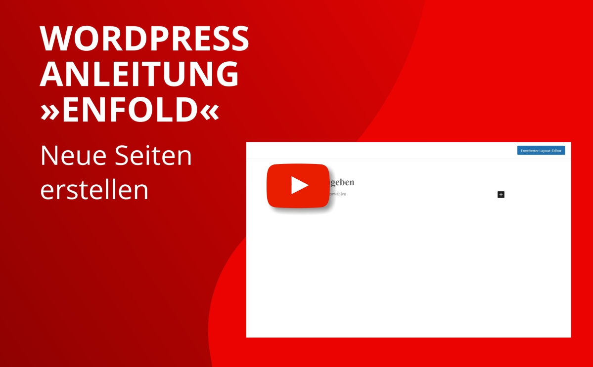 Wordpress Enfold Neue Seite erstellen